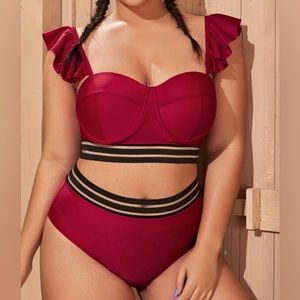 2/$25 SHEIN ruffled strap bikini